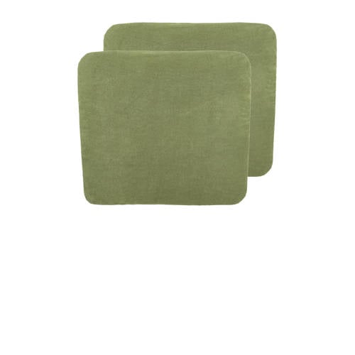 Meyco badstof aankleedkussenhoes - set van 2 olive green afbeelding