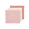Meyco pre-washed hydrofiele doek - soft rose/rose/natural (set van 3)