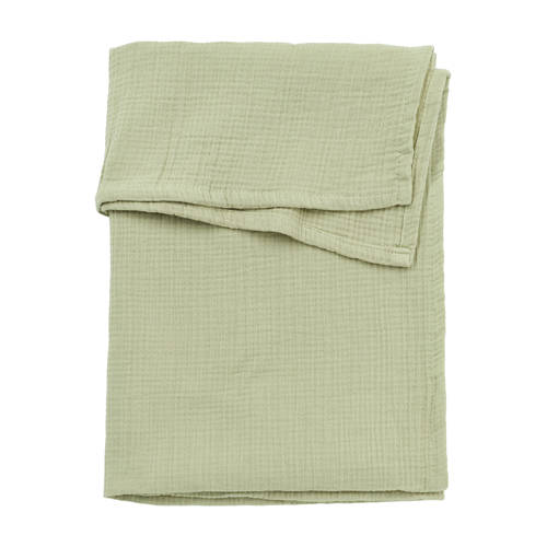 Meyco pre-washed hydrofiel ledikant laken soft olive afbeelding
