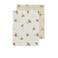 Meyco pre-washed hydrofiel washandje Ginkgo - offwhite/soft sand (set van 2)