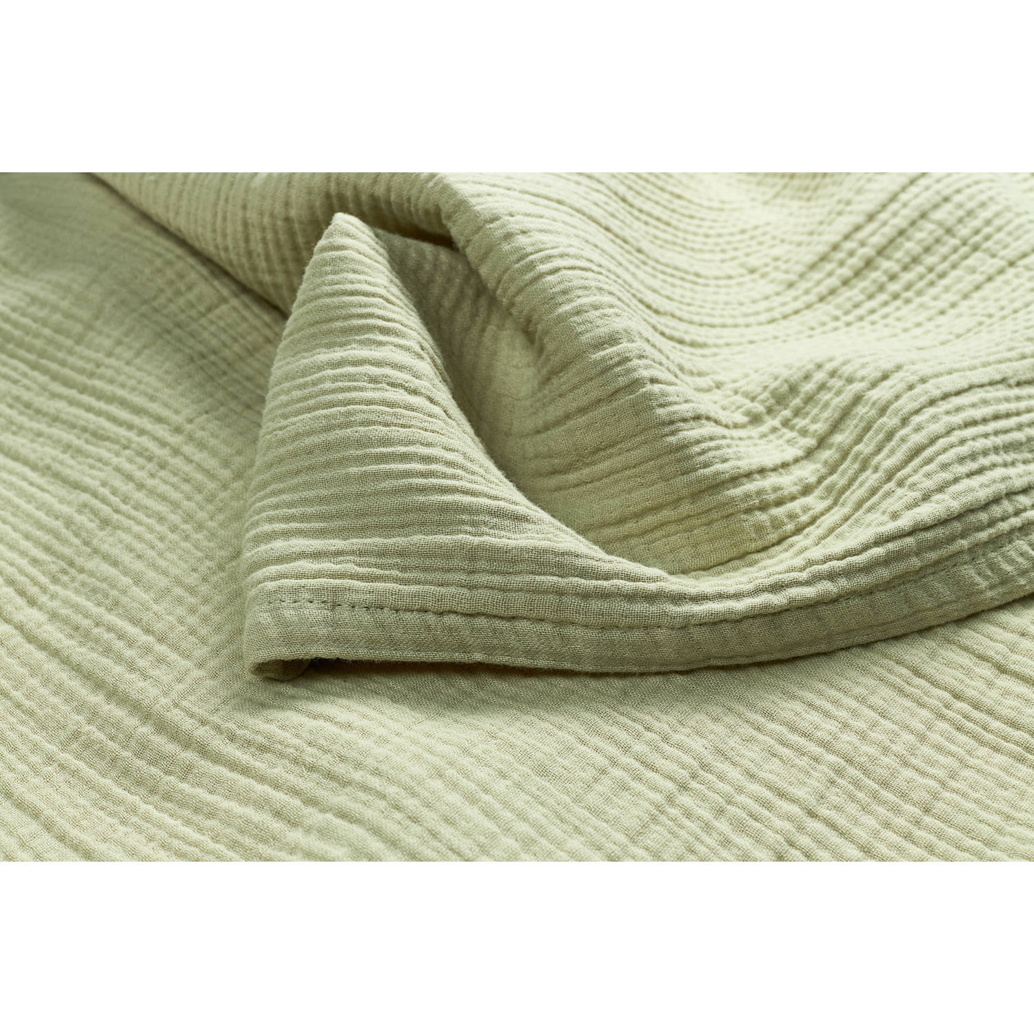 Meyco pre-washed hydrofiel wieglaken soft olive