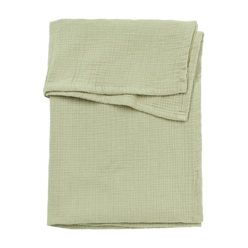 Meyco pre-washed hydrofiel wieglaken soft olive afbeelding
