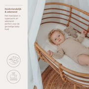 thumbnail: Meyco hoeslaken wieg pre-washed hydrofiel offwhite 40x80cm