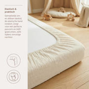 thumbnail: Meyco hoeslaken wieg pre-washed hydrofiel offwhite 40x80cm