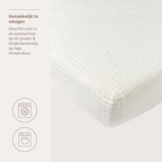 thumbnail: Meyco hoeslaken wieg pre-washed hydrofiel offwhite 40x80cm