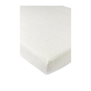 hoeslaken wieg pre-washed hydrofiel offwhite 40x80cm