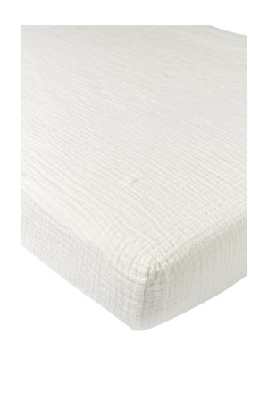 hoeslaken wieg pre-washed hydrofiel offwhite 40x80cm