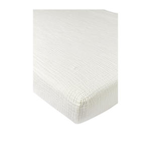 hoeslaken wieg pre-washed hydrofiel offwhite 40x80cm