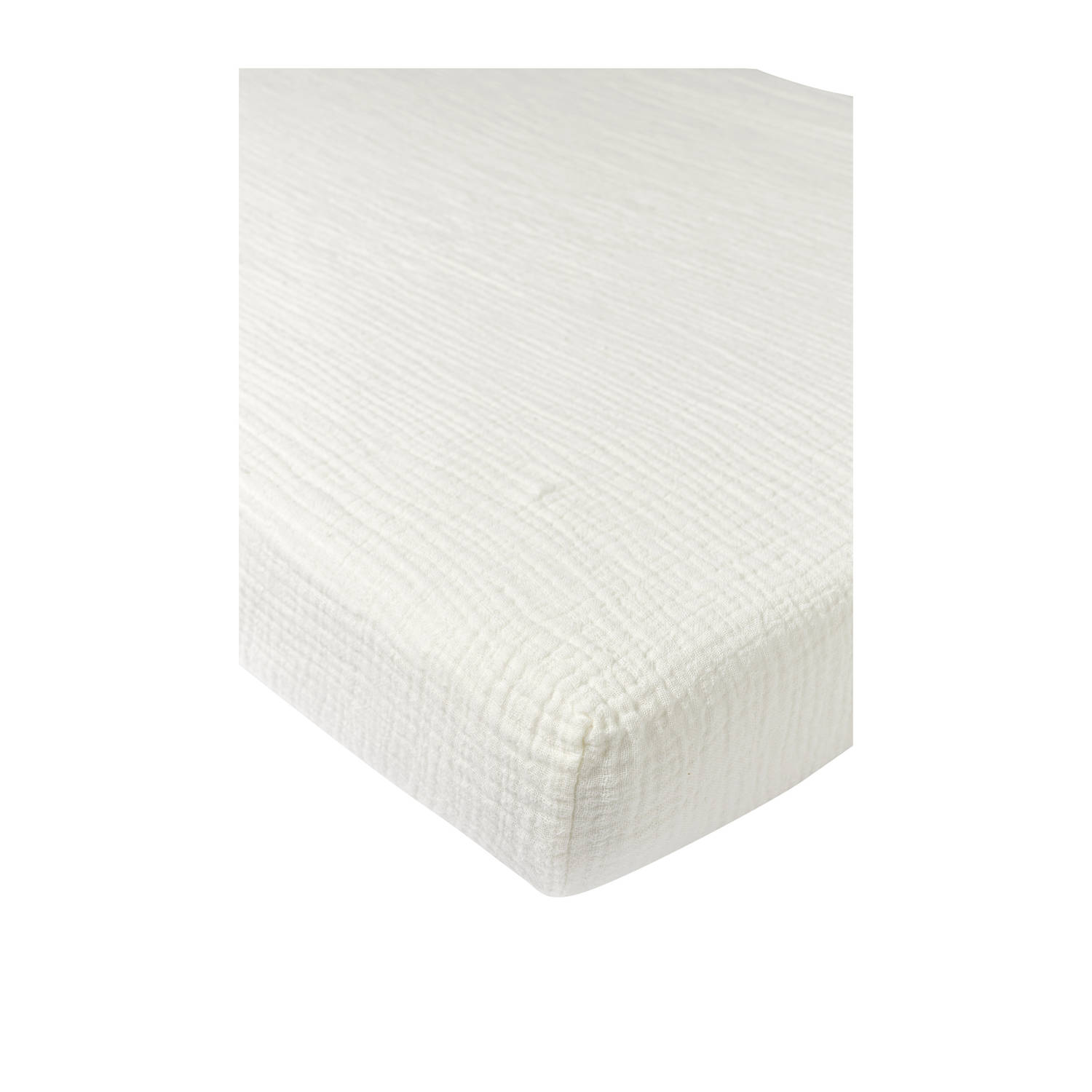 Meyco hoeslaken wieg pre-washed hydrofiel offwhite 40x80cm