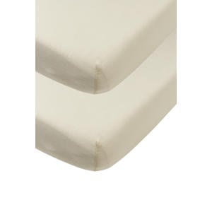 jersey hoeslaken juniorbed - soft sand (set van 2)