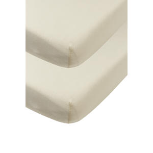 jersey hoeslaken juniorbed - soft sand (set van 2)