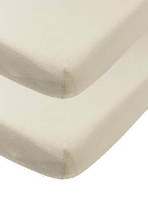 jersey hoeslaken juniorbed - soft sand (set van 2)