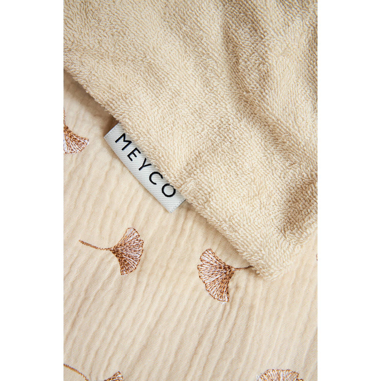 Meyco pre-washed hydrofiel wiegdeken Ginkgo soft sand