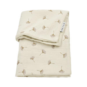 pre-washed hydrofiel wiegdeken Ginkgo soft sand