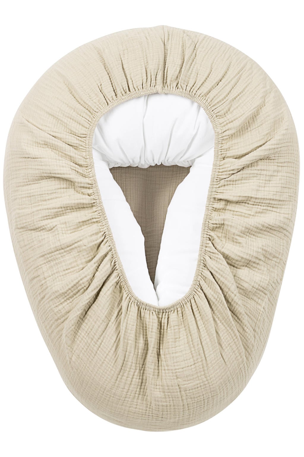Meyco pre-washed hydrofiele relaxhoes voor voedingskussen soft sand