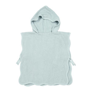 badstof badponcho Wavy grey blue 1-3 jaar
