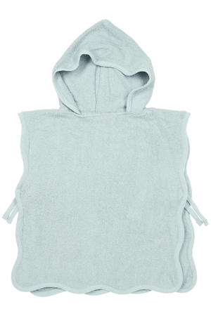 badstof badponcho Wavy grey blue 1-3 jaar