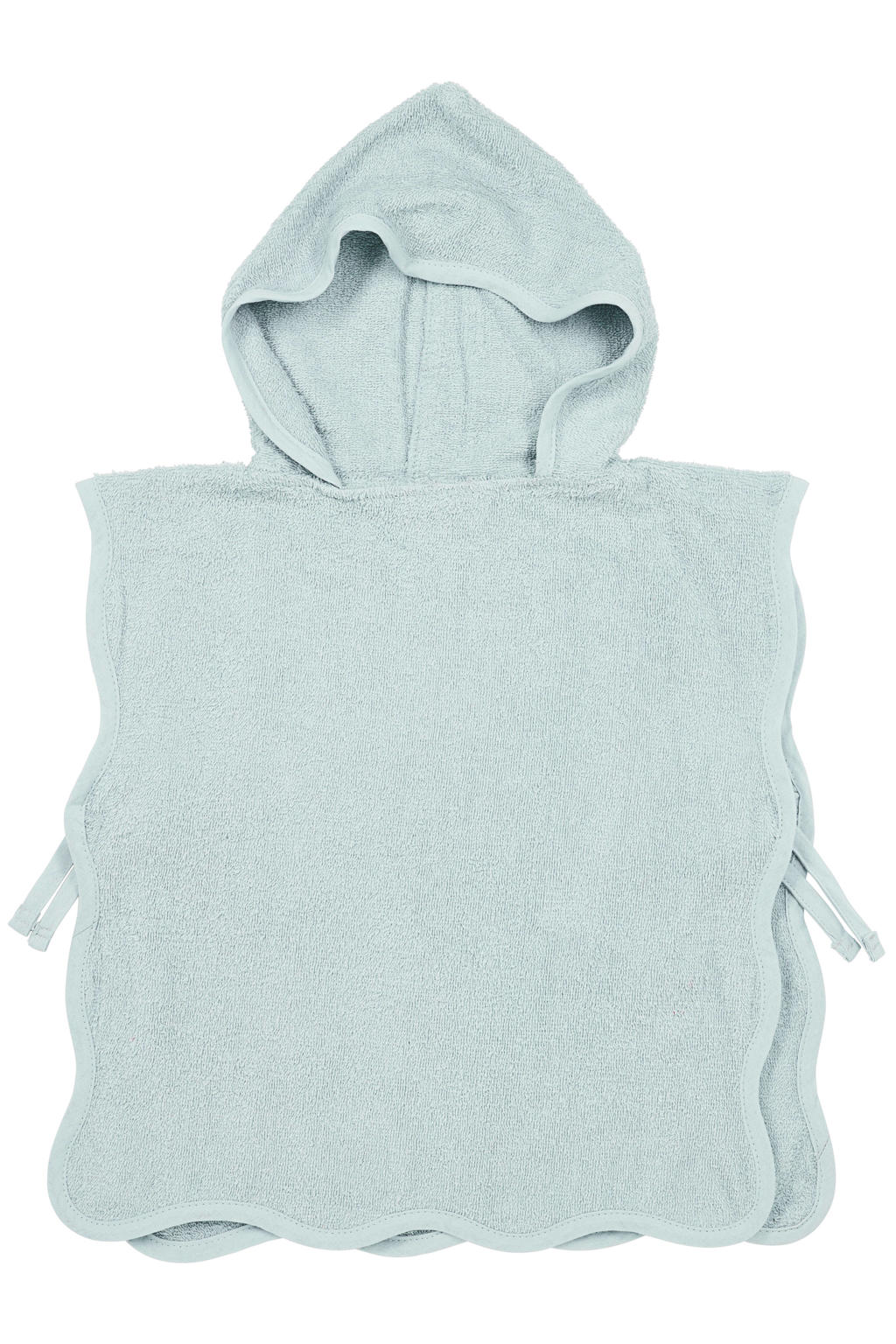 Meyco badstof badponcho Wavy grey blue 1-3 jaar