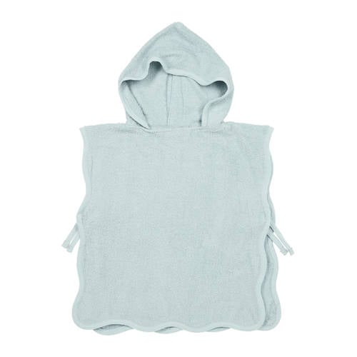 Meyco badstof badponcho Wavy grey blue 1-3 jaar afbeelding