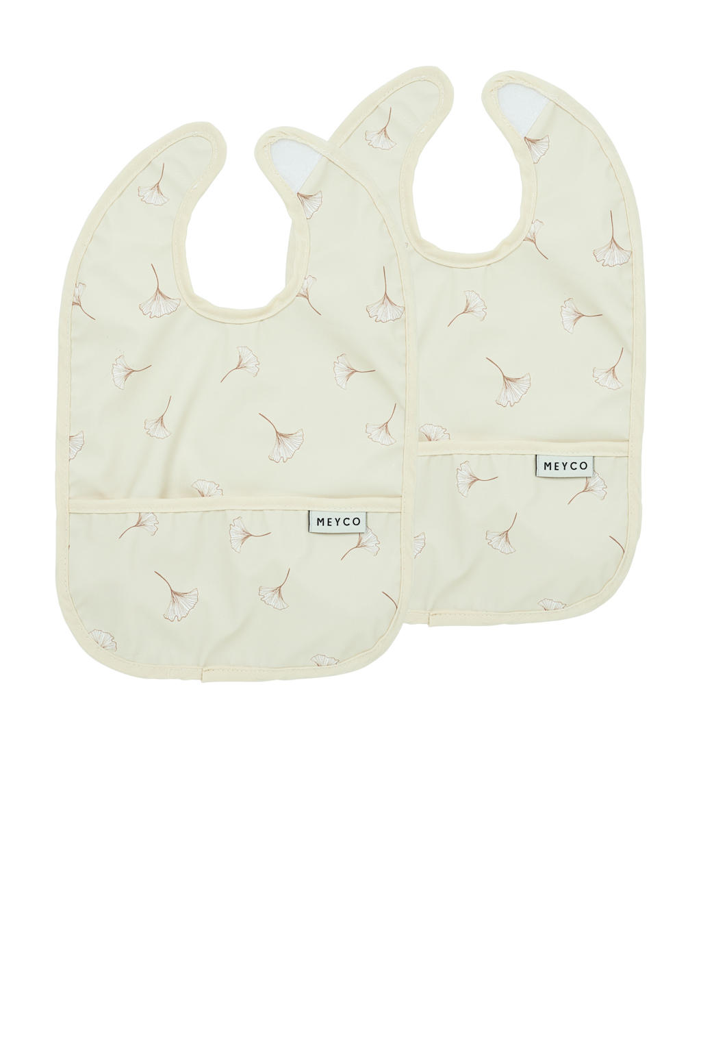 Meyco waterdichte slab met opvangbakje Ginkgo - soft sand (set van 2)