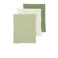 Meyco pre-washed hydrofiel washandje - natural/soft olive/olive green (set van 3)