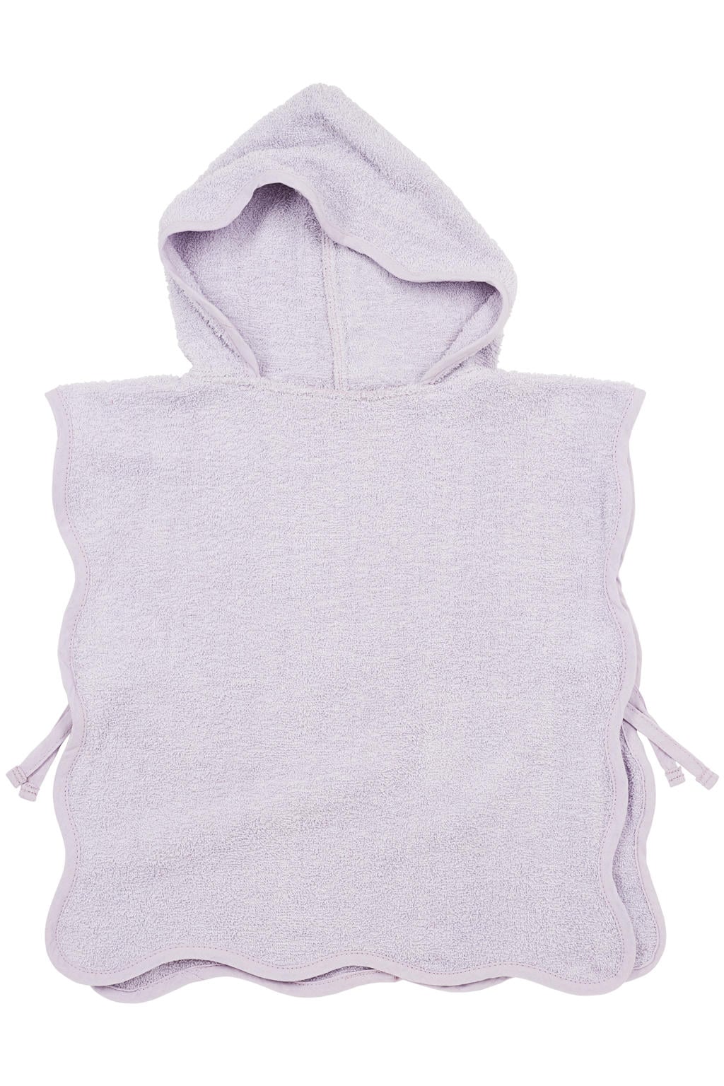Meyco badstof badponcho Wavy soft lavender 1-3 jaar