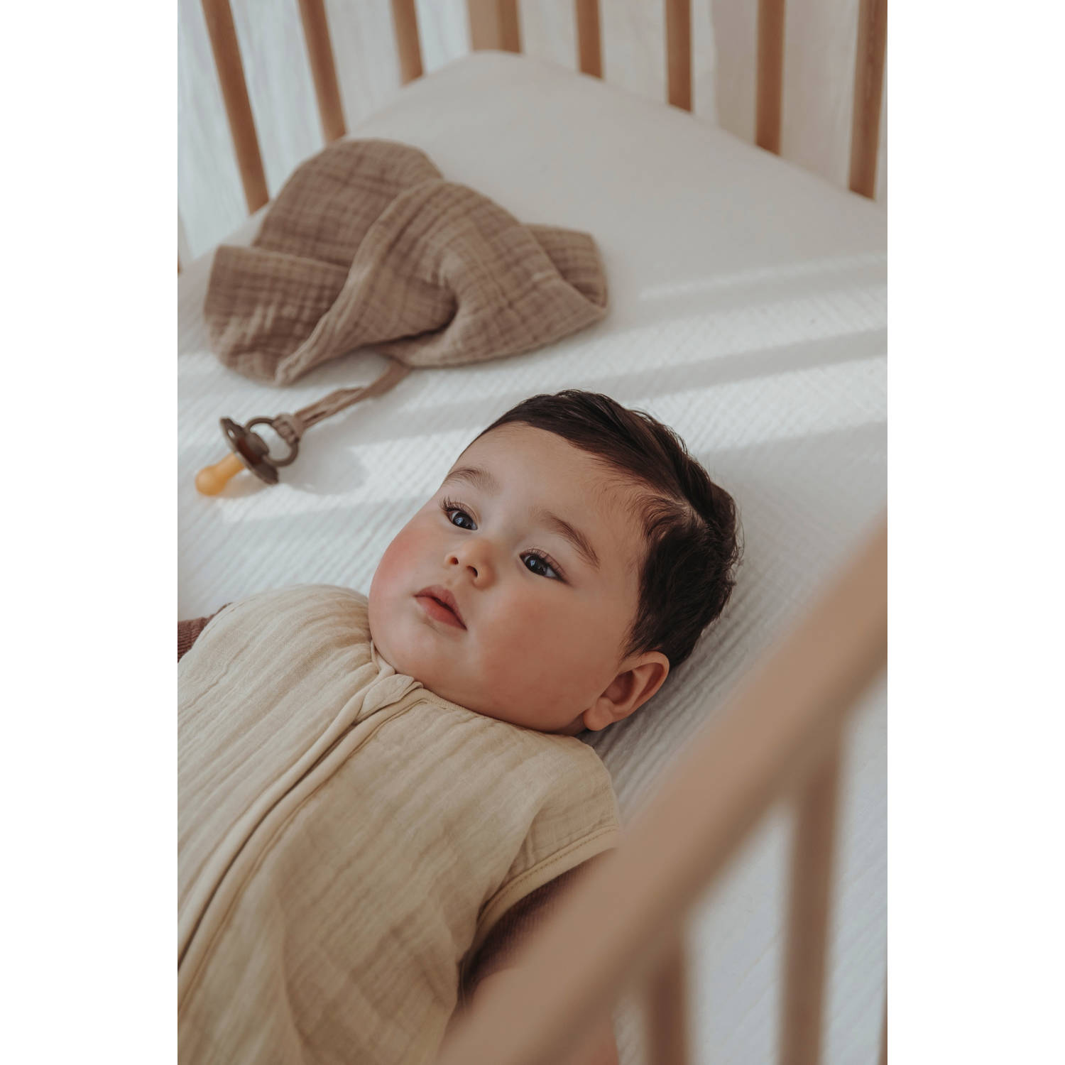 Meyco hoeslaken ledikant pre-washed hydrofiel offwhite 60x120cm