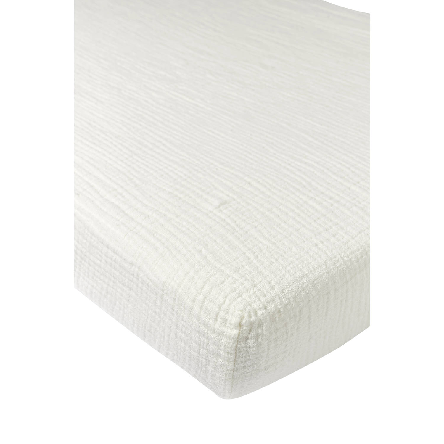 Meyco hoeslaken ledikant pre-washed hydrofiel offwhite 60x120cm