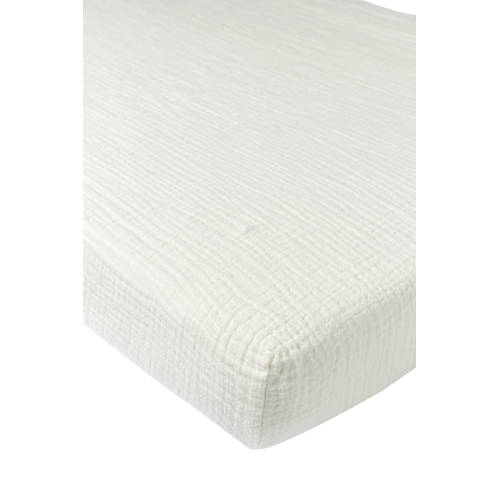 Meyco hoeslaken ledikant pre-washed hydrofiel offwhite 60x120cm afbeelding