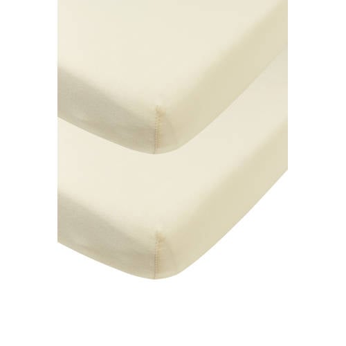 Meyco jersey hoeslaken wieg - set van 2 nature afbeelding