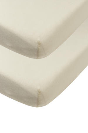 jersey hoeslaken co-sleeper - soft sand (set van 2)