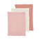 Meyco pre-washed hydrofiel washandje - soft rose/rose/natural 20x17cm (set van 3)