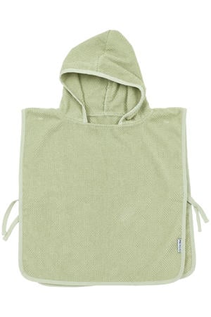badponcho Popcorn soft olive 1-3 jaar