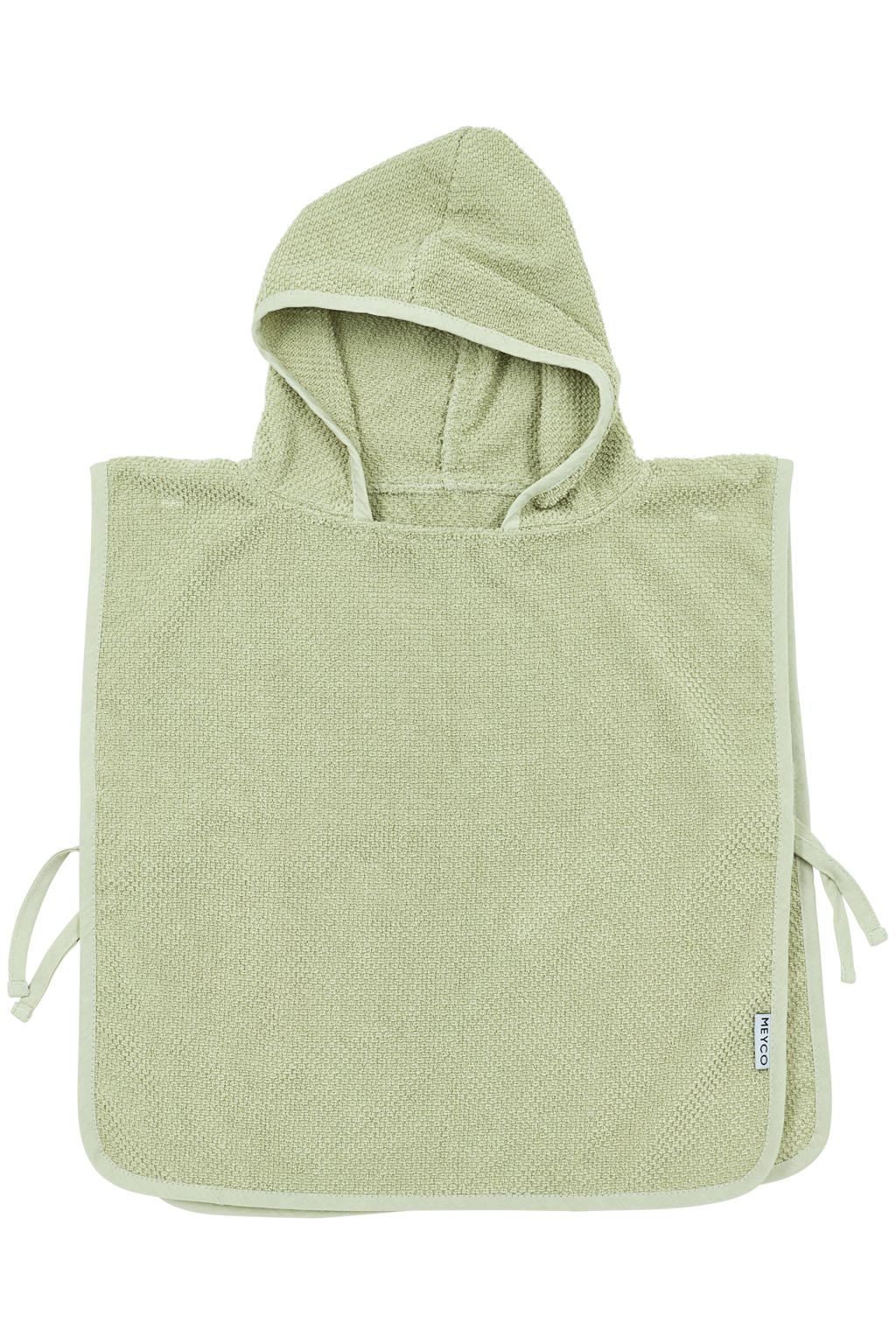 Meyco badponcho Popcorn soft olive 1-3 jaar
