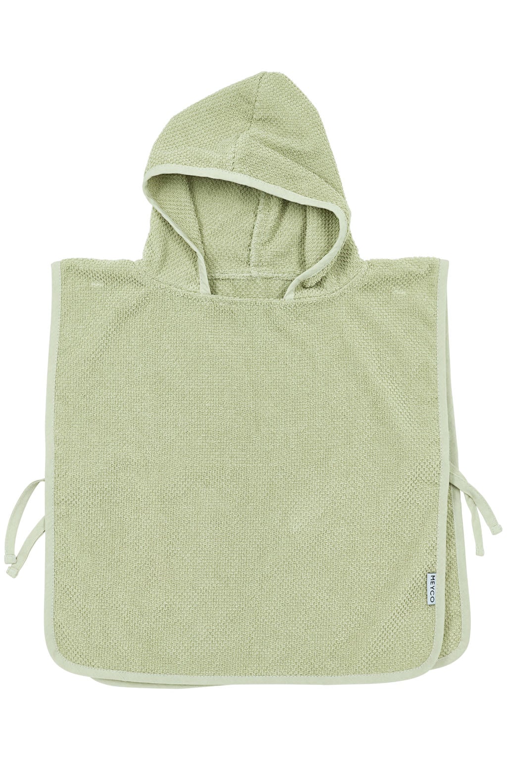 Meyco badponcho Popcorn soft olive 1-3 jaar
