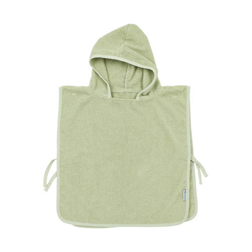 Meyco badponcho Popcorn soft olive 1-3 jaar afbeelding