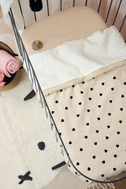 thumbnail: Meyco pre-washed hydrofiel wiegdeken Sweet Heart soft sand