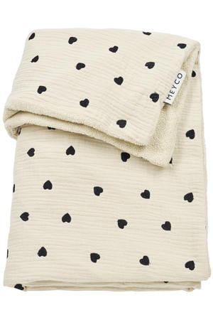 pre-washed hydrofiel wiegdeken Sweet Heart soft sand