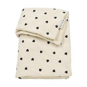 pre-washed hydrofiel wiegdeken Sweet Heart soft sand