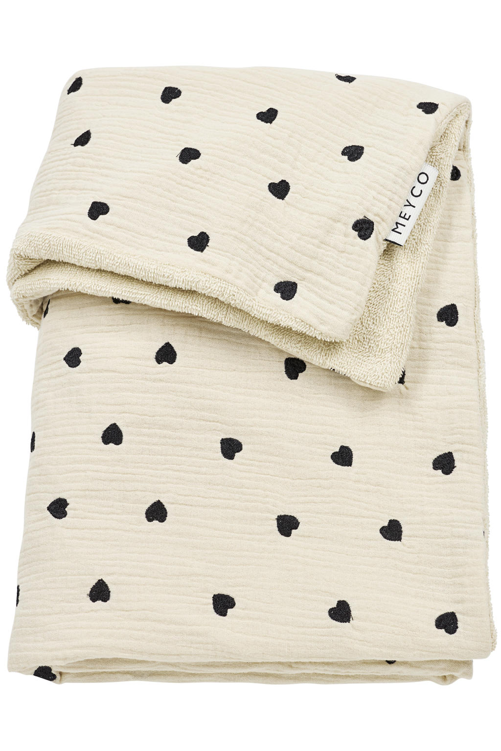 Meyco pre-washed hydrofiel wiegdeken Sweet Heart soft sand