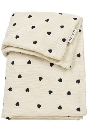 pre-washed hydrofiel wiegdeken Sweet Heart soft sand
