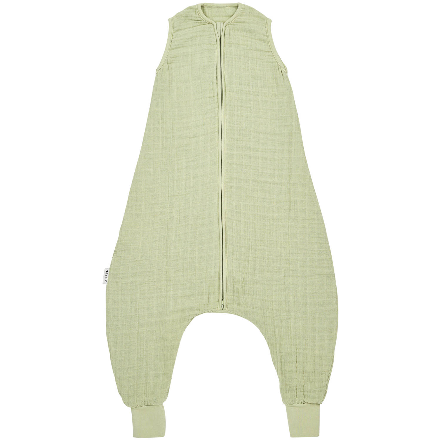 Meyco pre-washed hydrofiele zomer slaapoverall jumper soft olive