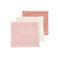 Meyco pre-washed hydrofiel monddoekje - soft rose/rose/natural (set van 3)