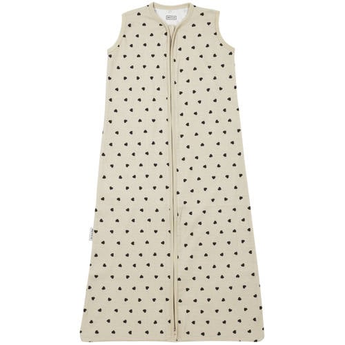 Meyco zomer slaapzak Sweet Heart soft sand/black afbeelding