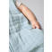 Meyco pre-washed hydrofiele zomerslaapzak grey blue