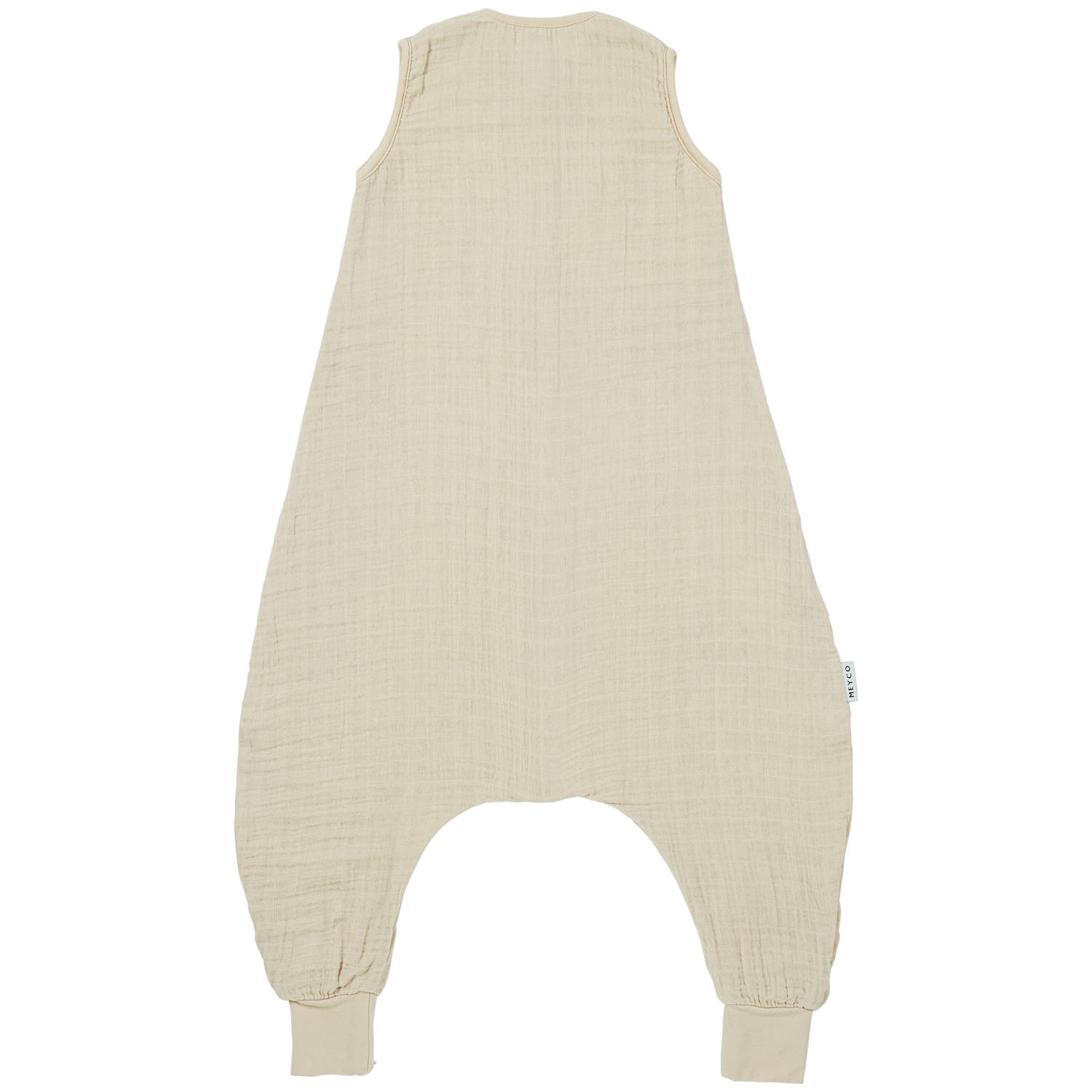 Meyco pre-washed hydrofiele zomer slaapoverall jumper soft sand