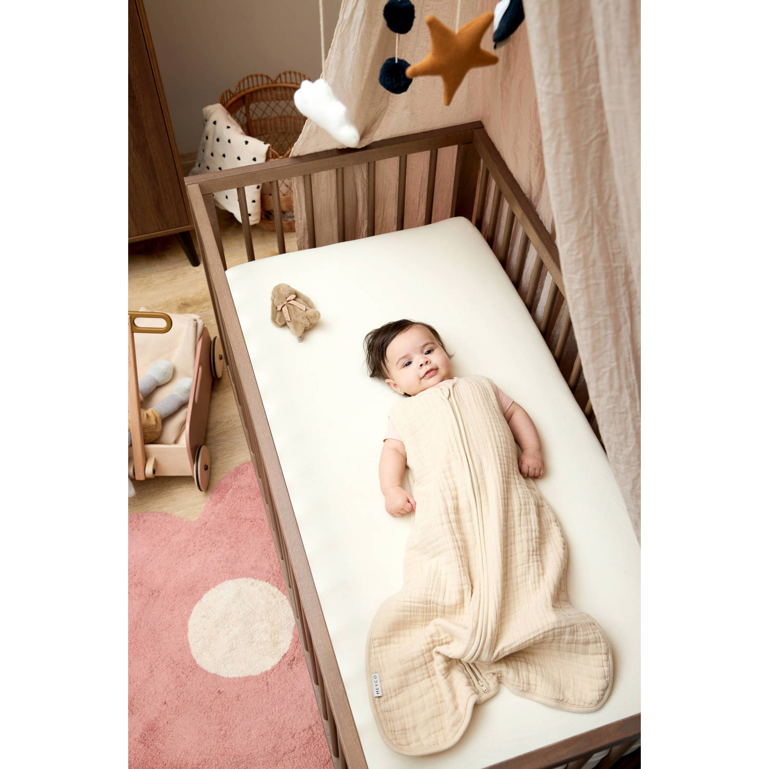 Meyco jersey hoeslaken juniorbed set van 2 nature