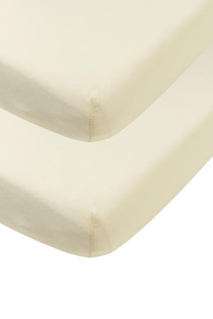 jersey hoeslaken juniorbed - nature (set van 2)
