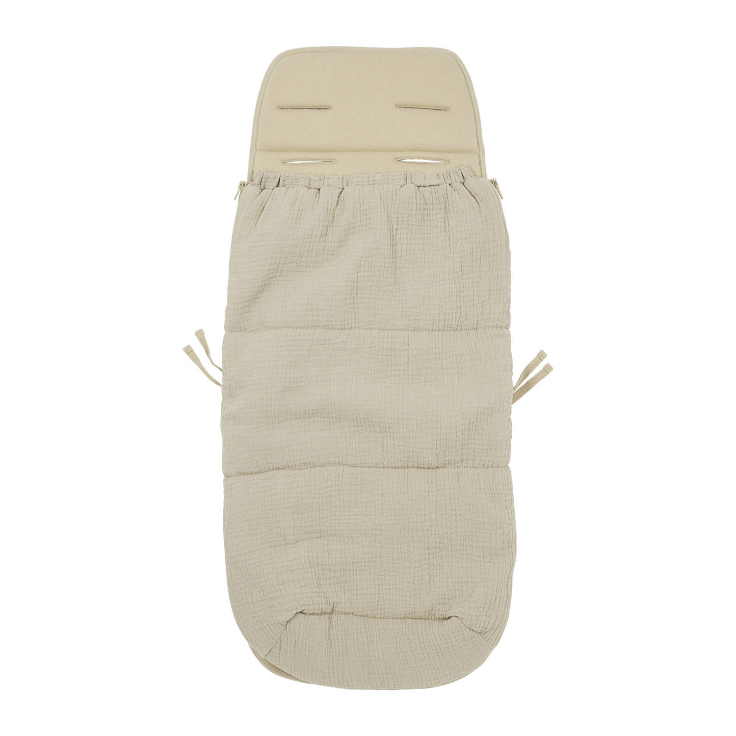 Meyco pre-washed hydrofiel buggy voetenzak en inlegger sand