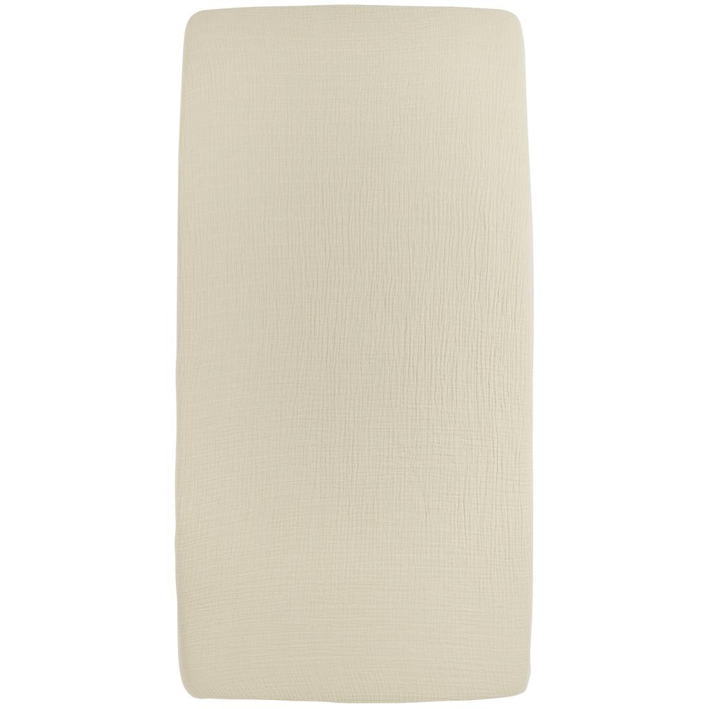 Meyco hoeslaken ledikant pre-washed hydrofiel soft sand 60x120cm